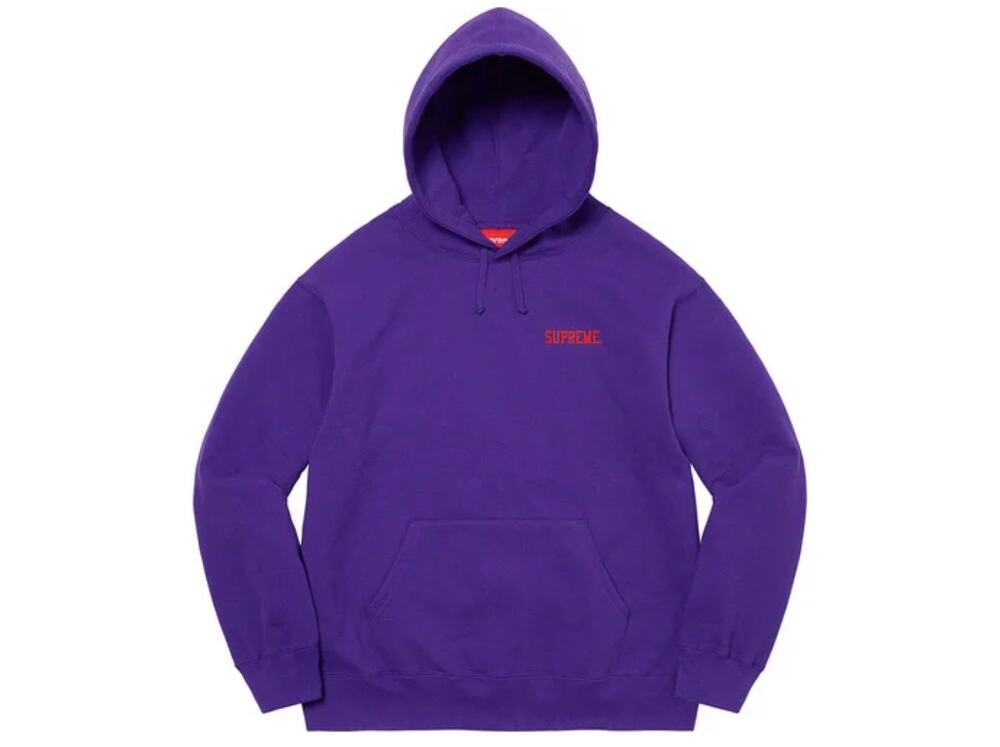 Supreme Ralph Steadman Skull Purple Hooded Sweatshirt SS22 Size XXL